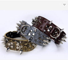 Load image into Gallery viewer, Stylish & Spikey Tough Dog Collar