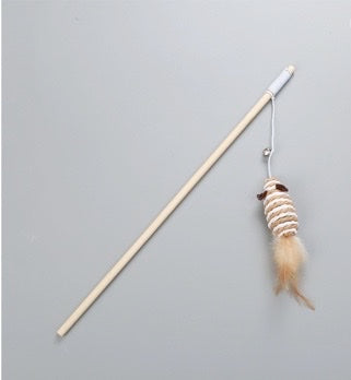 Sisal Mouse/Round/Ball/Fish with Feather Cat Teaser