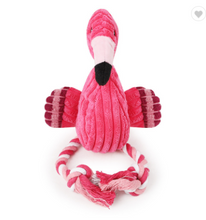 Load image into Gallery viewer, Flippy Flamingo Plush Corduroy Rope
