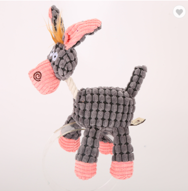 Corduroy Donkey Plush/Rope Toy